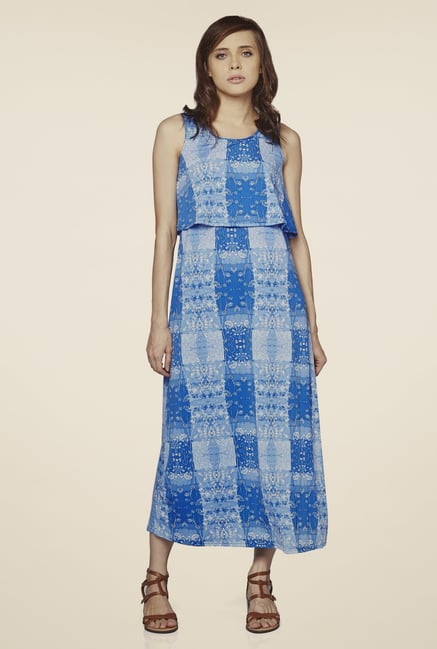 AND Blue Printed Dress AND Blue Printed Dress