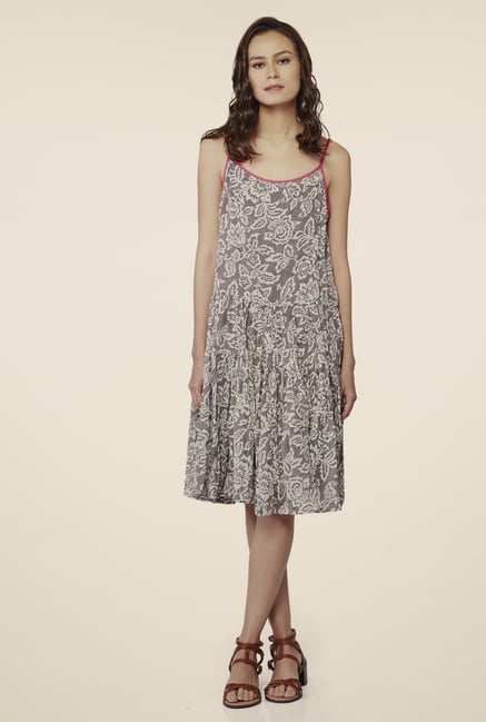 AND Grey Printed Dress AND Grey Printed Dress
