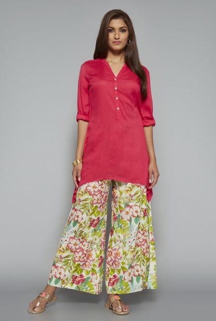 Utsa Green Floral Printed Palazzo Utsa Green Floral Printed Palazzo