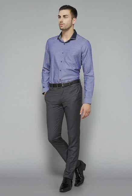 Weststreet Navy Printed Cotton Shirt Weststreet Navy Printed Cotton Shirt