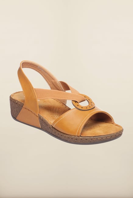 Pavers England Tan Back Strap Wedges Pavers England Tan Back Strap Wedges