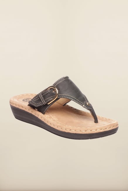 Pavers England Black Thong Sandals Pavers England Black Thong Sandals