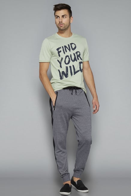 Nuon Grey Solid Slim Fit Jogger Nuon Grey Solid Slim Fit Jogger