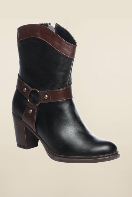 Pavers England Black Biker Boots Pavers England Black Biker Boots