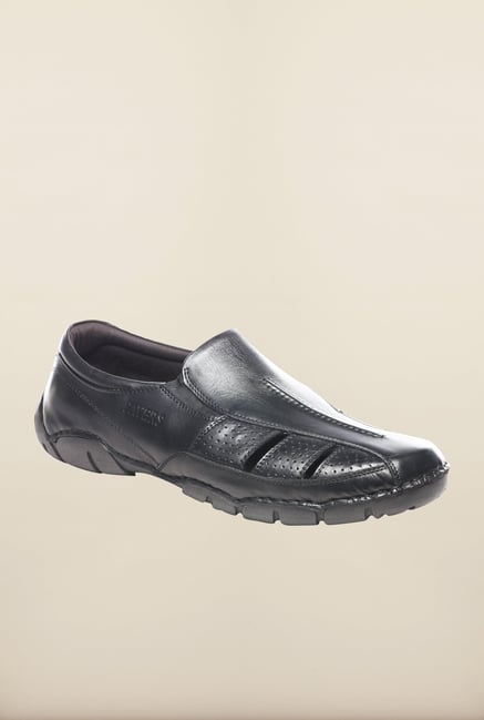 Pavers England Black Leather Slip-Ons Pavers England Black Leather Slip-Ons