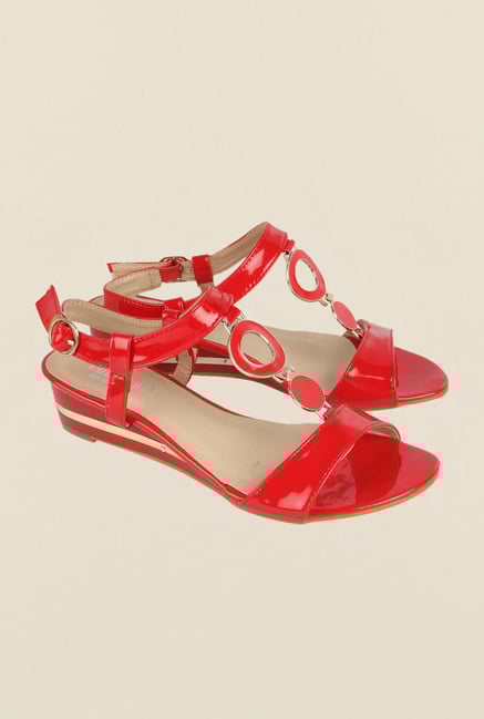 Cobblerz Red Back Strap Wedges Cobblerz Red Back Strap Wedges