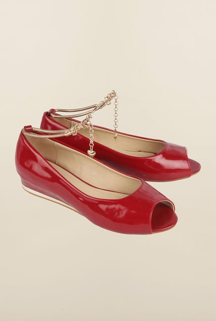 Cobblerz Red Peep Toe Sandals Cobblerz Red Peep Toe Sandals