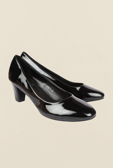 Cobblerz Black Block Heel Shoes Cobblerz Black Block Heel Shoes