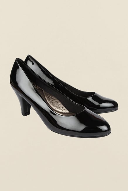 Cobblerz Black Block Heel Shoes Cobblerz Black Block Heel Shoes