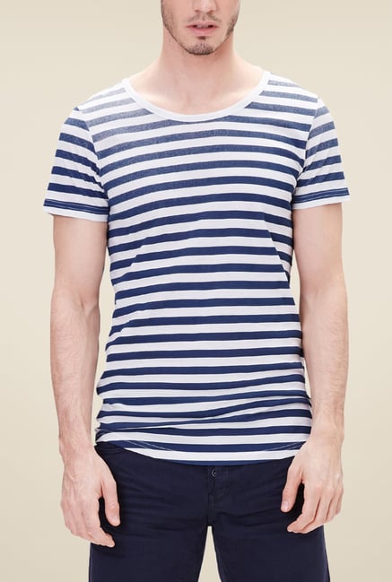 s.Oliver Blue Striped T Shirt s.Oliver Blue Striped T Shirt