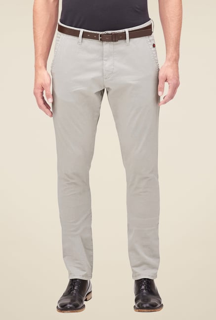 s.Oliver Grey Solid Chinos s.Oliver Grey Solid Chinos