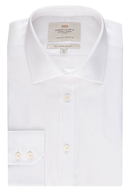Hawes & Curtis White Solid Shirt Hawes & Curtis White Solid Shirt