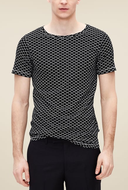 s.Oliver Black Printed T Shirt s.Oliver Black Printed T Shirt