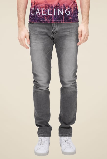 s.Oliver Dark Grey Lightly Washed Jeans s.Oliver Dark Grey Lightly Washed Jeans