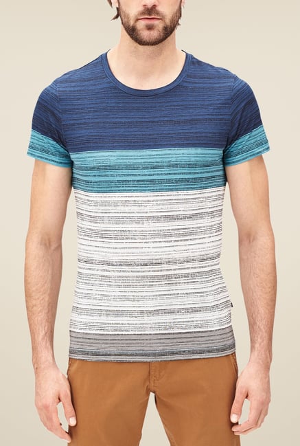 s.Oliver Blue Striped T Shirt s.Oliver Blue Striped T Shirt