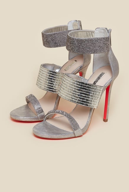 Carvela by Kurt Geiger Silver Globe Sandals Carvela by Kurt Geiger Silver Globe Sandals