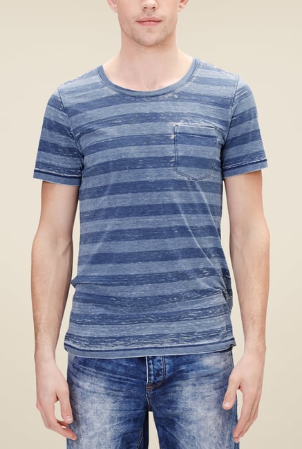 s.Oliver Blue Striped T Shirt s.Oliver Blue Striped T Shirt