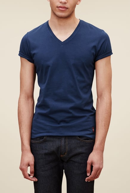 s.Oliver Blue Solid T Shirt s.Oliver Blue Solid T Shirt