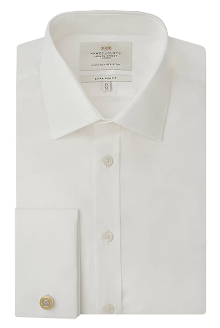 Hawes & Curtis Ivory Solid Shirt Hawes & Curtis Ivory Solid Shirt