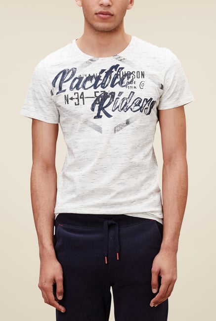 s.Oliver White Printed T Shirt s.Oliver White Printed T Shirt