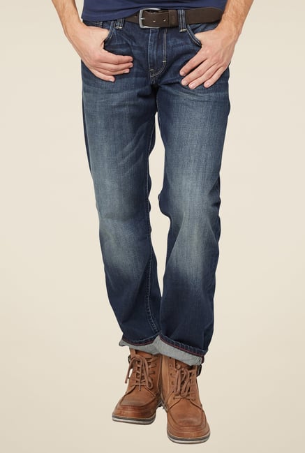 s.Oliver Dark Blue Lightly Washed Jeans s.Oliver Dark Blue Lightly Washed Jeans