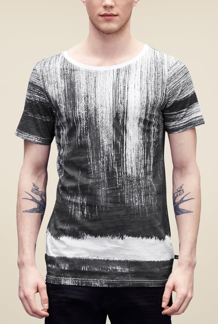 s.Oliver Black Printed T Shirt s.Oliver Black Printed T Shirt