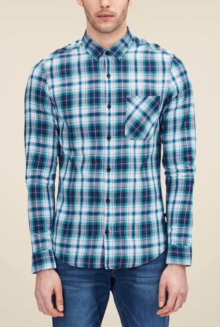 s.Oliver Blue Checks Shirt s.Oliver Blue Checks Shirt