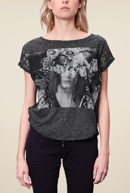 s.Oliver Light Grey Graphic Print T Shirt s.Oliver Light Grey Graphic Print T Shirt