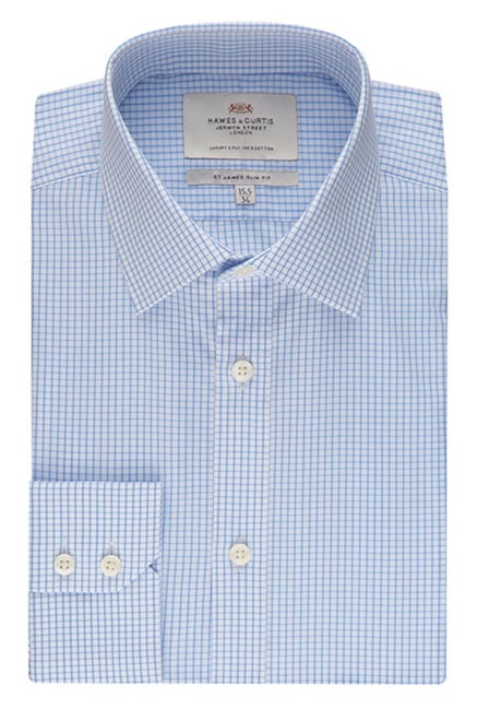 Hawes & Curtis Blue Checks Shirt Hawes & Curtis Blue Checks Shirt
