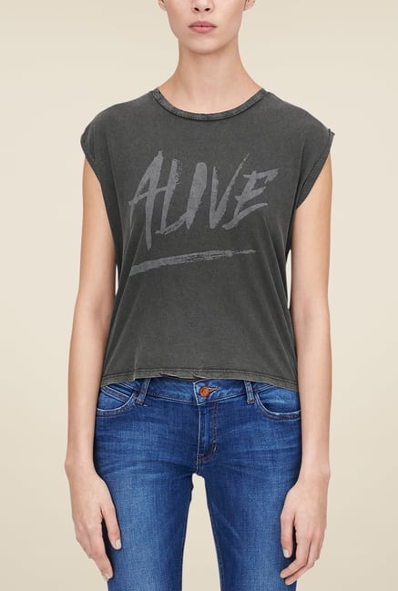 s.Oliver Dark Grey Graphic Print T Shirt s.Oliver Dark Grey Graphic Print T Shirt