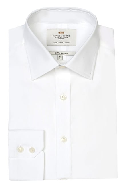 Hawes & Curtis White Solid Shirt Hawes & Curtis White Solid Shirt