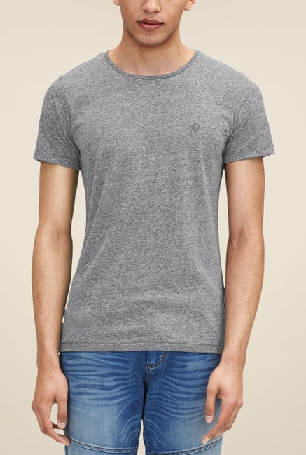 s.Oliver Grey Solid T Shirt s.Oliver Grey Solid T Shirt