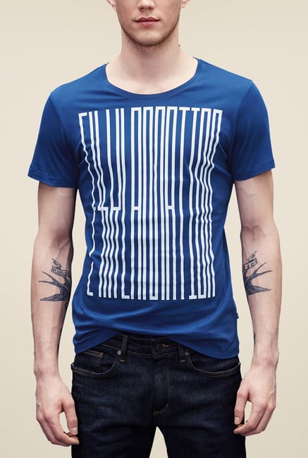s.Oliver Blue Printed T Shirt s.Oliver Blue Printed T Shirt