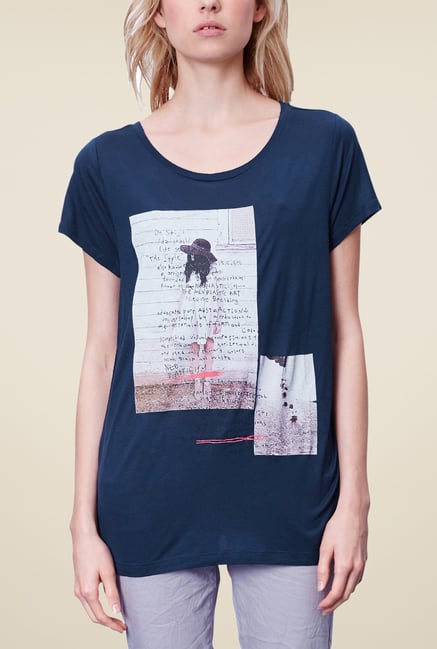 s.Oliver Navy Graphic Print T Shirt s.Oliver Navy Graphic Print T Shirt