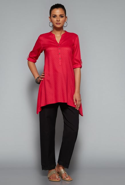 Utsa Red Printed Kurta Utsa Red Printed Kurta