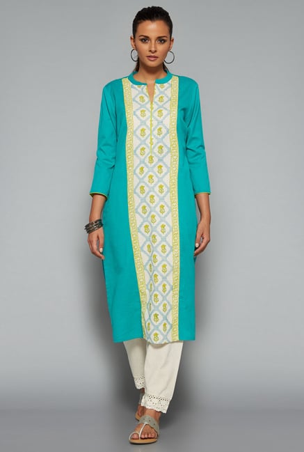 Utsa Turquoise Printed Kurta Utsa Turquoise Printed Kurta