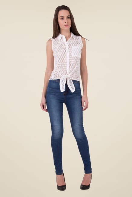 MIM Blue Lightly Washed Skinny Fit Jeans MIM Blue Lightly Washed Skinny Fit Jeans