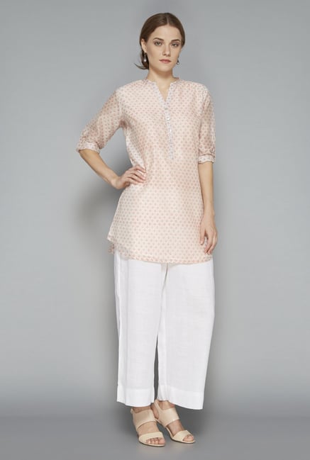 Zuba Pink Printed Kurta Zuba Pink Printed Kurta