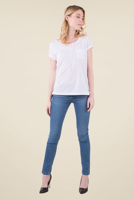 MIM Blue Lightly Washed Skinny Fit Jeans MIM Blue Lightly Washed Skinny Fit Jeans