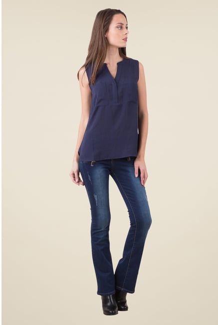 MIM Navy Solid Shirt MIM Navy Solid Shirt