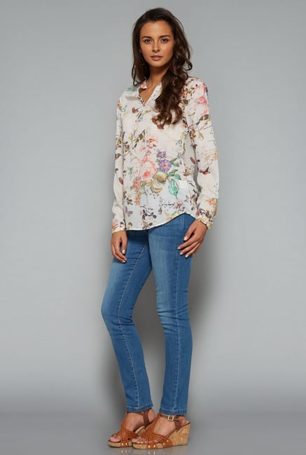LOV Beige Keira Printed Blouse LOV Beige Keira Printed Blouse