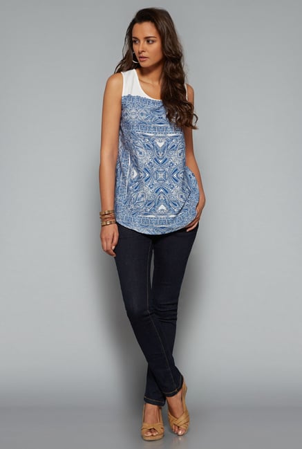 LOV Blue Printed Blouse LOV Blue Printed Blouse