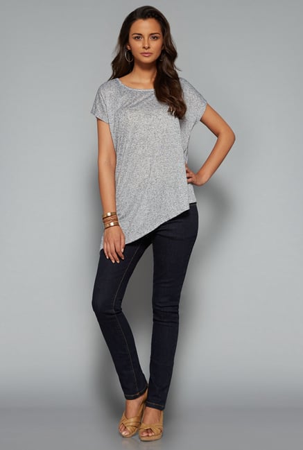LOV Grey Printed T Shirt LOV Grey Printed T Shirt