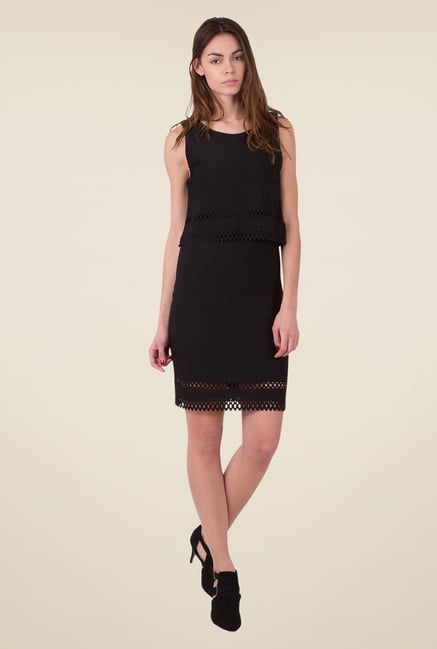 MIM Black Solid Shift dress MIM Black Solid Shift dress