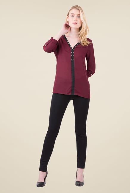 MIM Maroon Solid Top MIM Maroon Solid Top