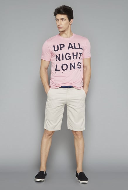 Nuon Pink Printed T Shirt Nuon Pink Printed T Shirt