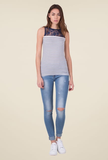 MIM White Striped Top MIM White Striped Top