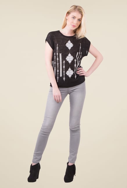 MIM Black Embroidered Top MIM Black Embroidered Top