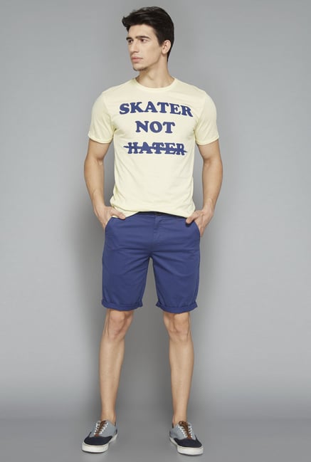 Nuon Yellow Printed T Shirt Nuon Yellow Printed T Shirt