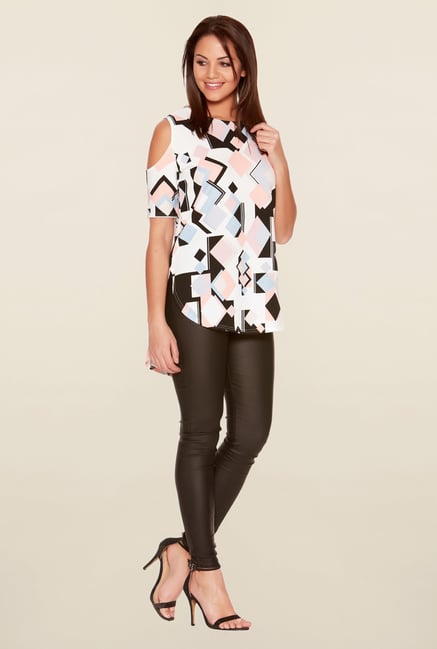 Quiz Multicolor Geometric Print Top Quiz Multicolor Geometric Print Top